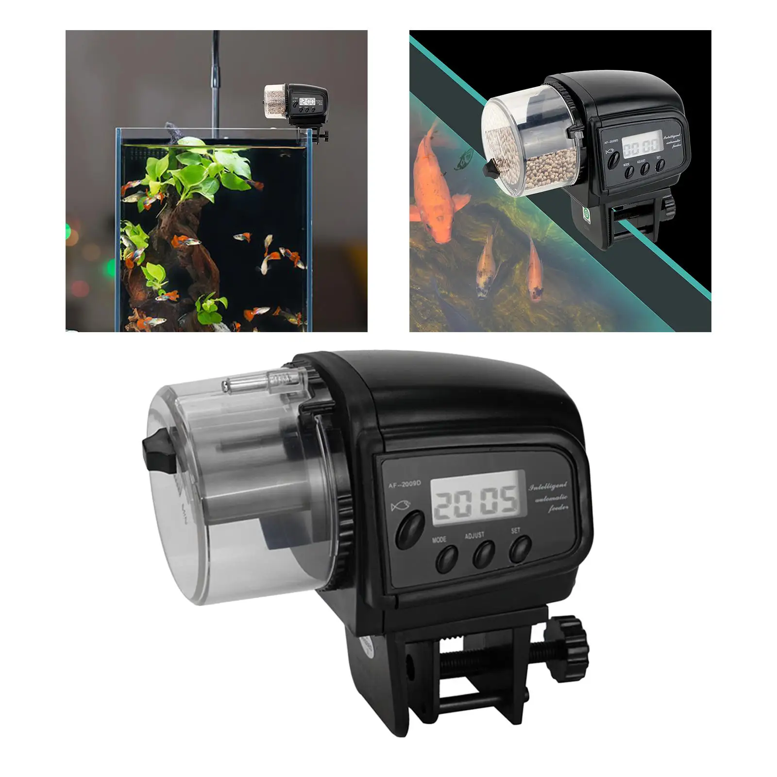 Автоматическая кормушка для рыб на батарейках семейная розетка праздничный