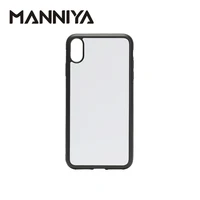 manniya 2d sublimation blank rubber tpu phone case for iphone xs xr xs max with aluminum inserts 10pcslot