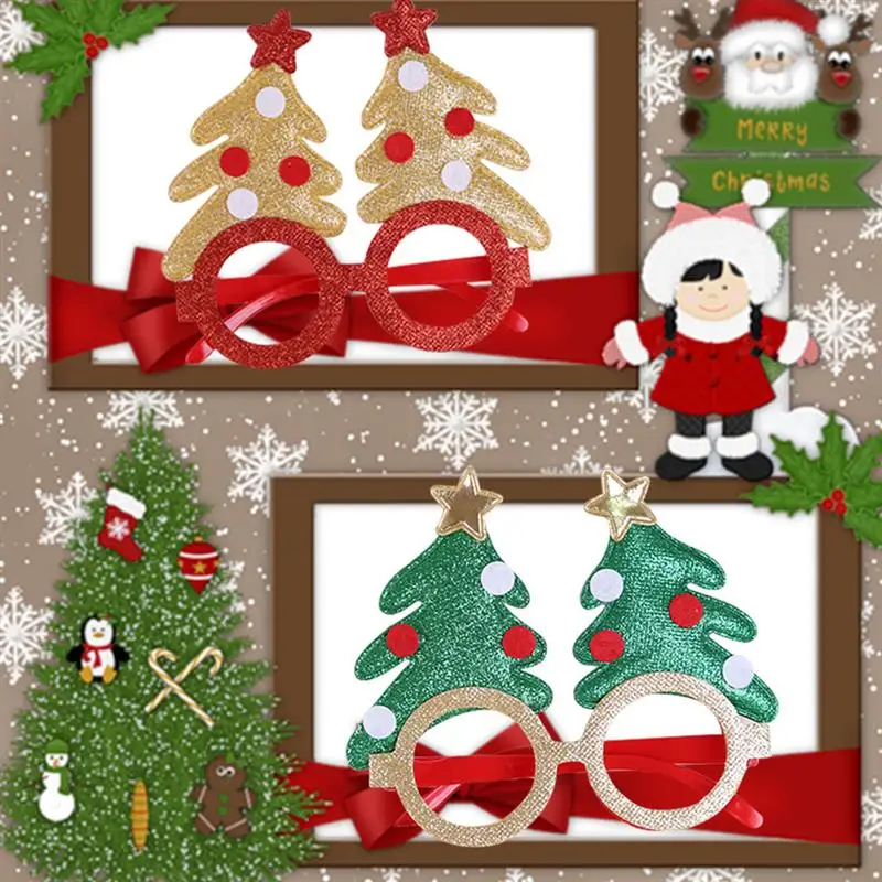 Рождественские очки новинка Длинные роговые рога для вечеринки фоторамка