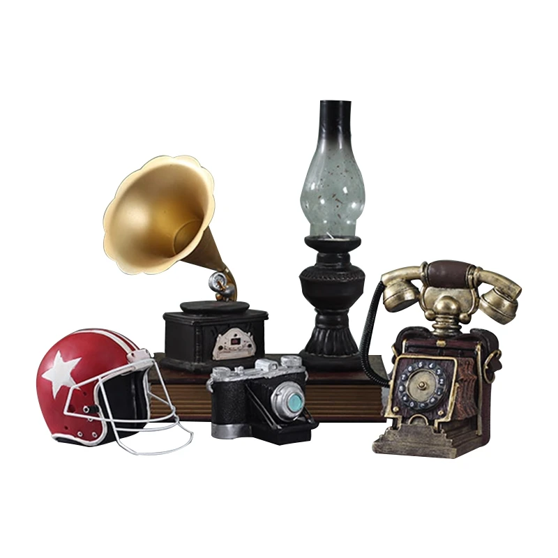 

Vintage Home Decoration Accessories Modern Living Room Gramophone Typewriter Mini Bugle Radio Retro Japan Cute Style CC50XBJ