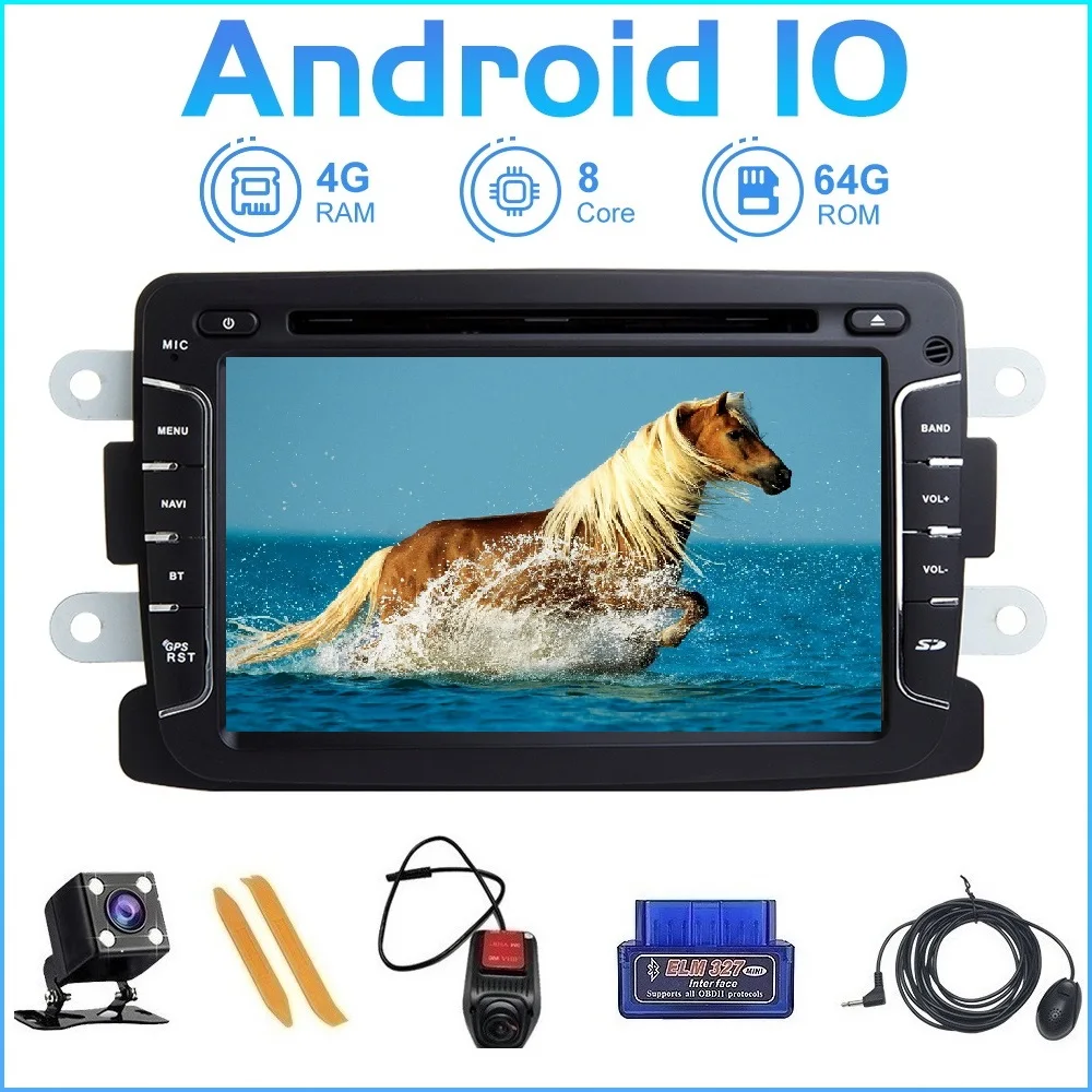 Zltoopai 7 &quotАвтомагнитола Android 10 0 для Renault Dacia Duster Logan Sandero Dokker LADA DVD CD мультимедийный