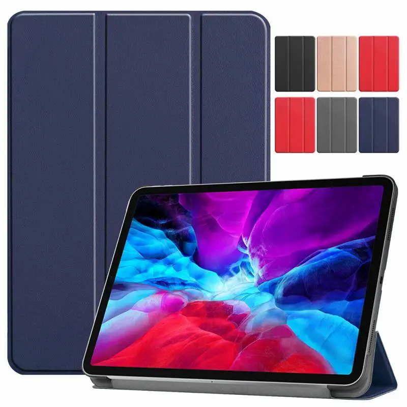 

Fast delivery Magnetic Ultra Slim Smart Cover for iPad Pro 12.9 inch 2020 Folio Stand Leather Protective Smart Case Anti-dust