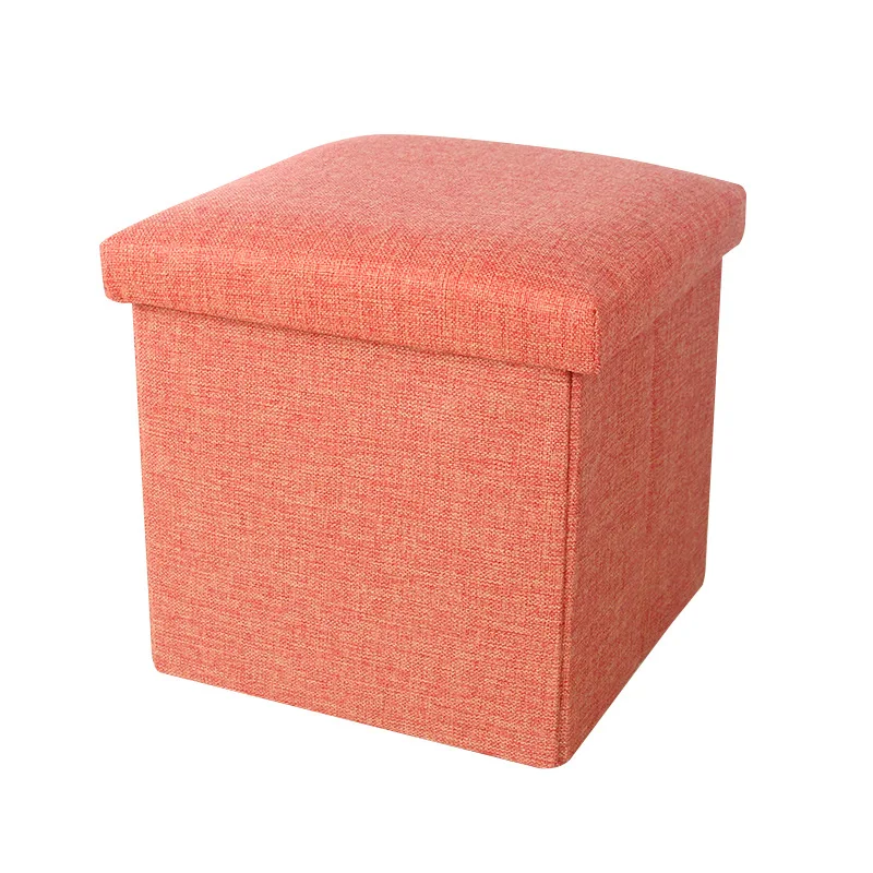 

Simple Home Furnishing Multifunctional Creative Storage Stool Fabric Cotton Linen Sofa Shoe Changing Stool Foldable Storage Stoo