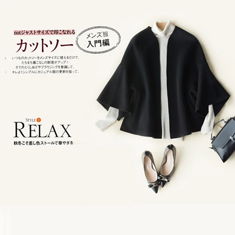 Элегантное женское пальто из 100% шерсти на осень и зиму Abrigo Mujer 2020 Корейская