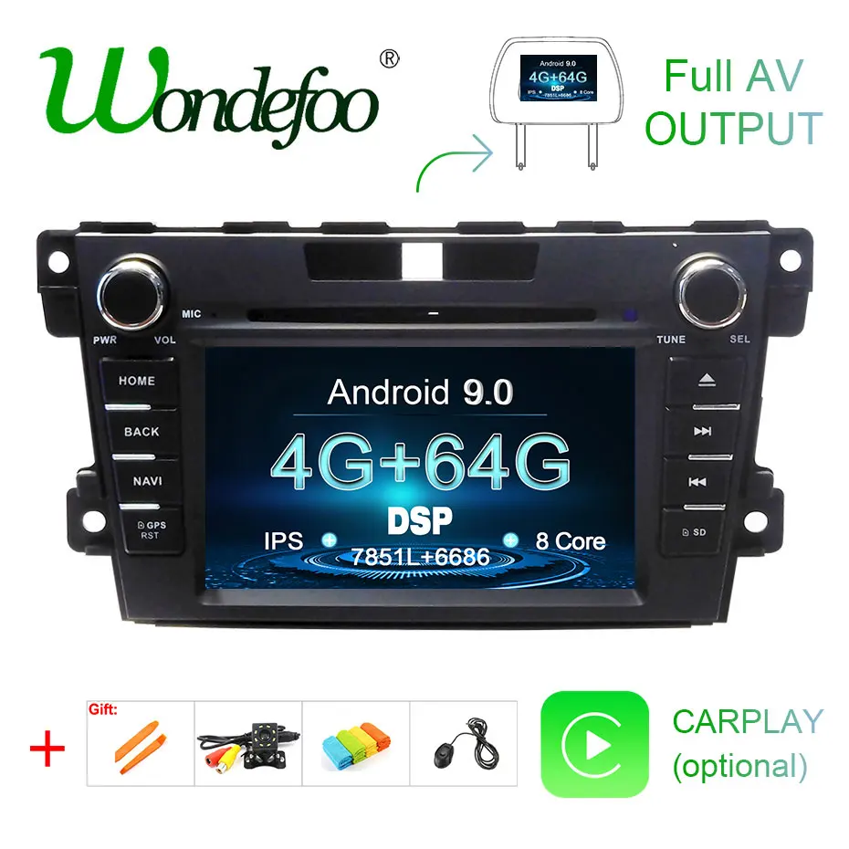 Ips DSP Android 9,0 64G dvd-плеер для mazda CX-7 CX 7 CX7 2008- gps Радио головной монитор навигация Мультимедиа стерео блок