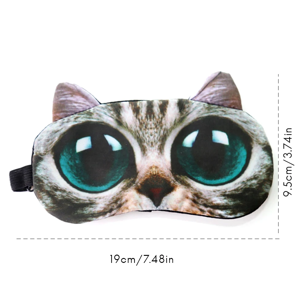 Объемная маска кошачьих глаз Мультяшные животные хлопковая охлаждающая для сна