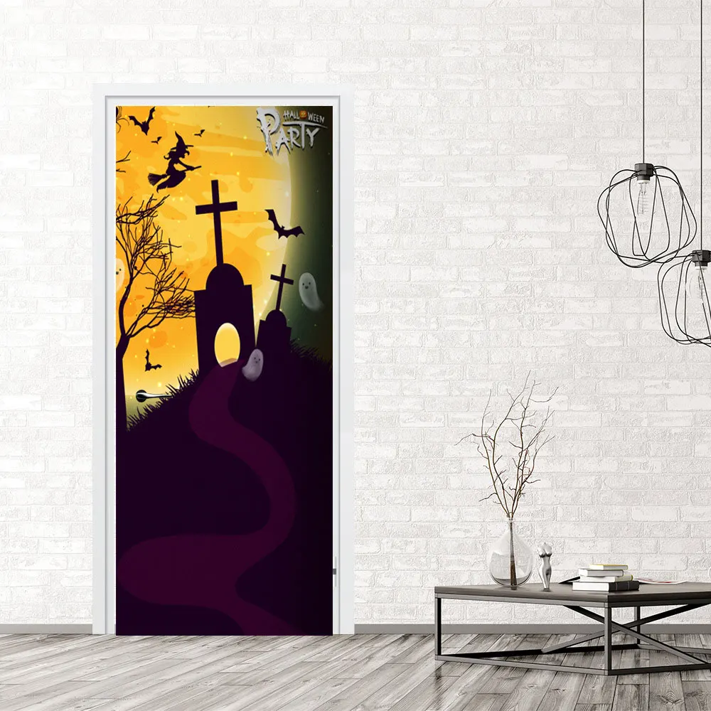 2 шт./компл. наклейки на дверь Хэллоуин для детской комнаты DIY домашнего декора