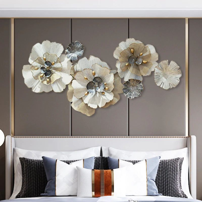 

French creative metal wall decoration living room TV sofa background wall decoration bedroom bedside iron wall decoration