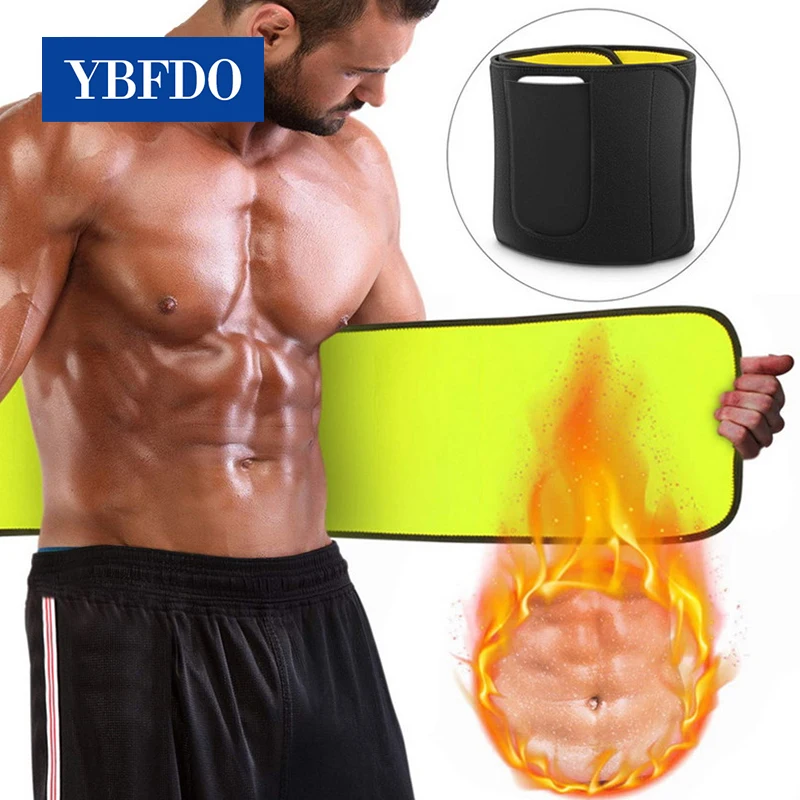 

YBFDO Hot Men Waist Trainer Trimmer Slimming Sheath Belly Band Body Shaper Sports Girdles Workout Belt Weight Loss Waist Cincher