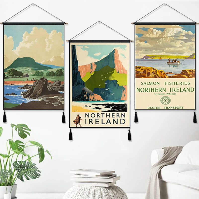 Винтажный подвесной тканевый портстюарт для путешествий в Северной Ирландии