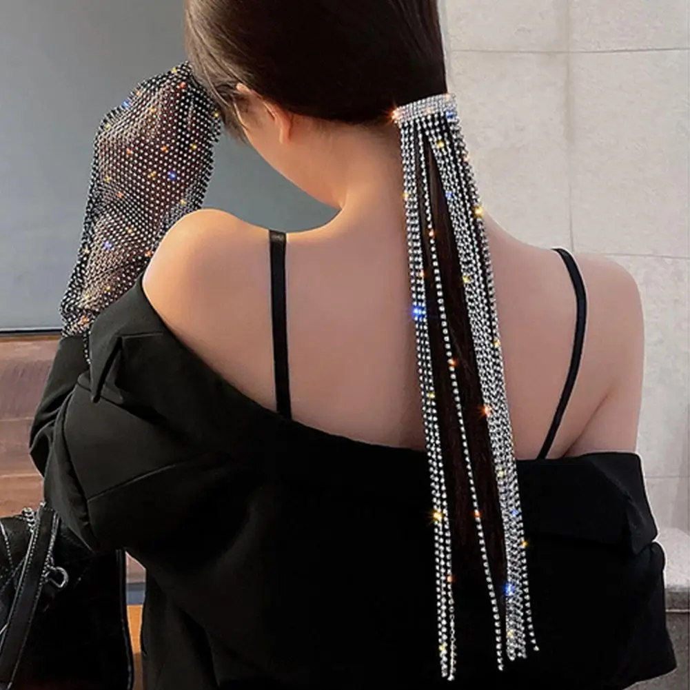

Women Fashion Gorgeous Hair Clip Head Ornament Portable Gorgeous Easy to Use Lange Tassel Durable Hairpin Accessory for Wedding