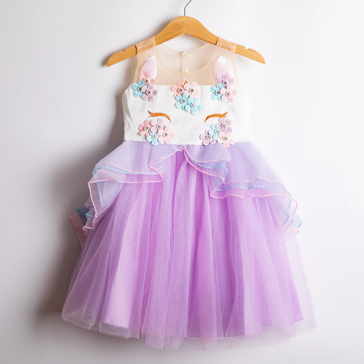 2021 фэнтезийное платье с единорогом для девочек Детский костюм принцессы