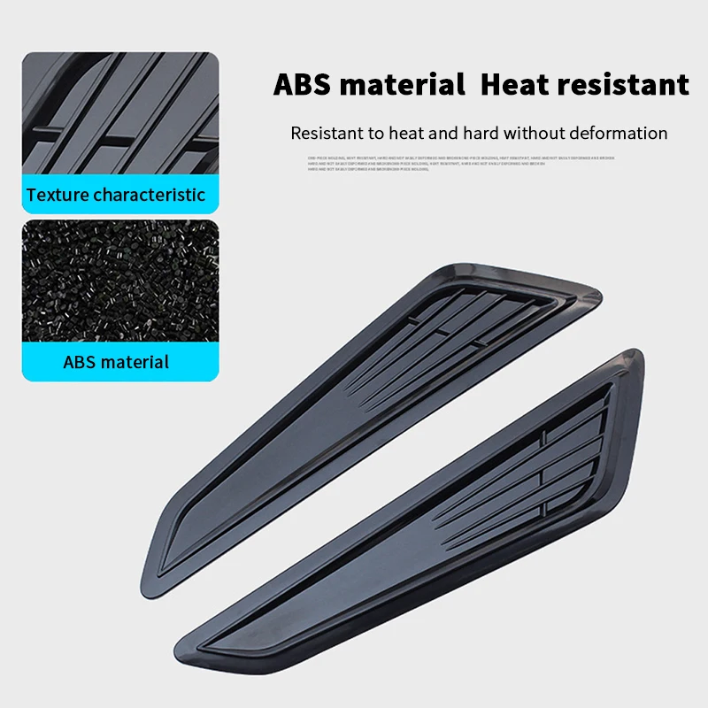 iJDM 1 Pair SS Style Black Bonnet Hood Vent Scoop Covers For 2016-18 Chevrolet Camaro | Автомобили и мотоциклы