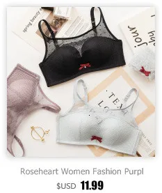 Roseheart Новое Женское модное красное сексуальное женское белье синий беспроводной бюстгальтер бант с кружевной отделкой хлопковые трусики нижнее белье бюстгальтер с мягкими чашечками