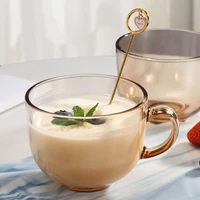 breakfast insulated milk glass cup drink coffee mug dessert cups latte machiatto glass water glass bowl canecas drinking glasses