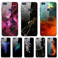 tempered glass phone case for huawei p smart 2018 case silicone back cover for huawei p smart cover fig lx1 enjoy 7s case bumper