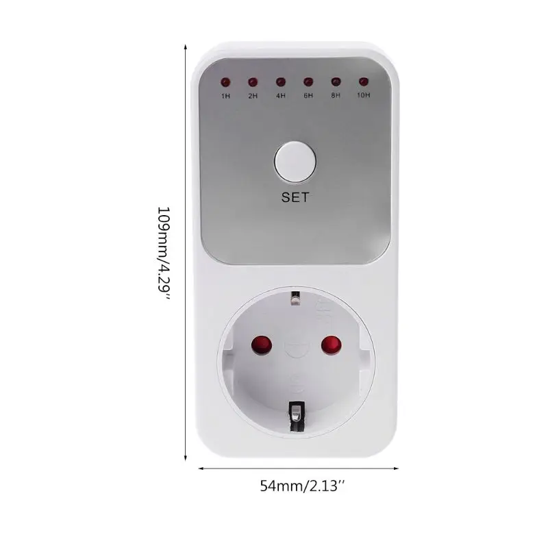 

EU Plug Electricity Timer Socket 10H Timer Socket Countdown Intelligent Time Setting Switch Timer Control Socket U4LB