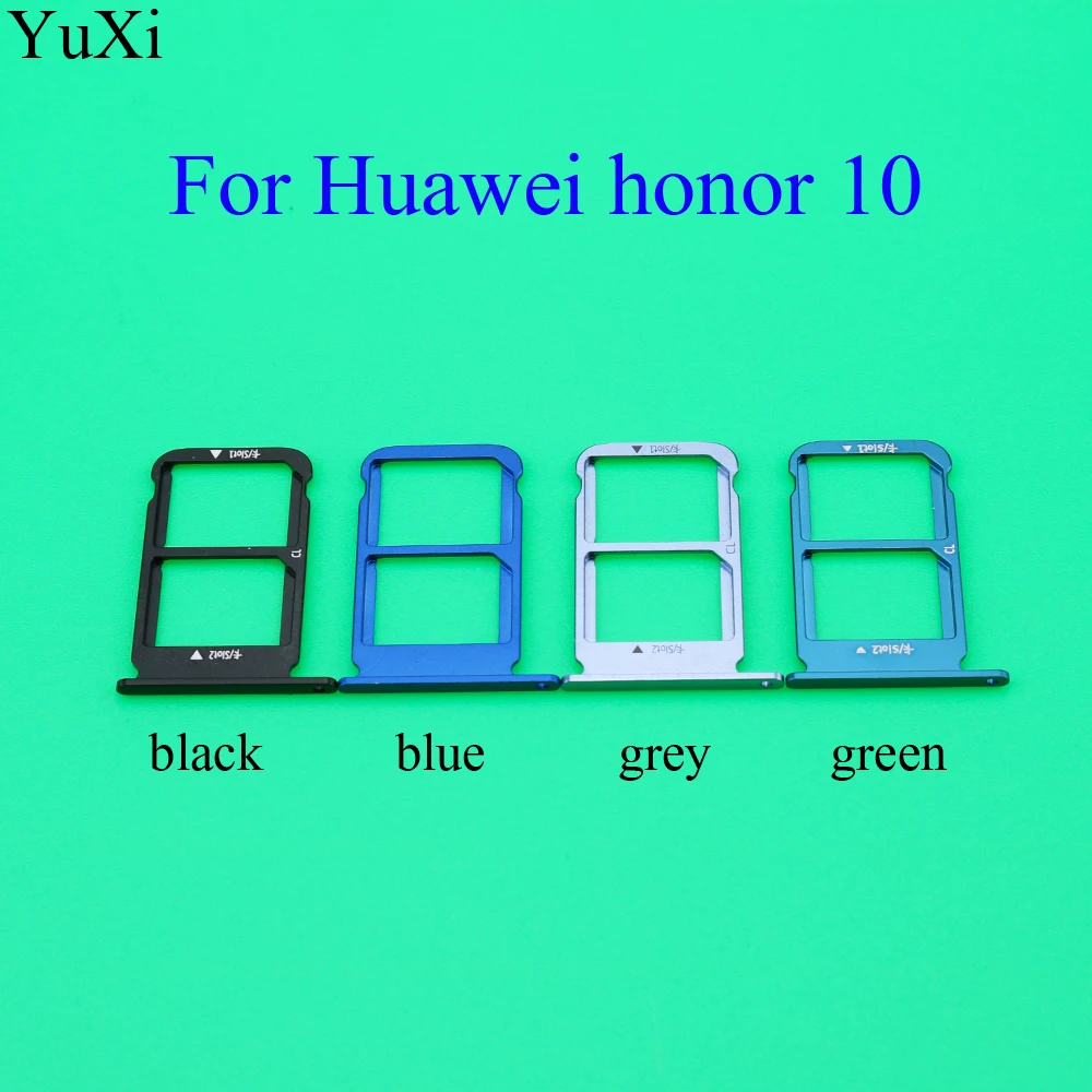 YuXi Новинка для Huawei Honor 10 SIM кардридер лоток держатель Слот адаптер замена синий