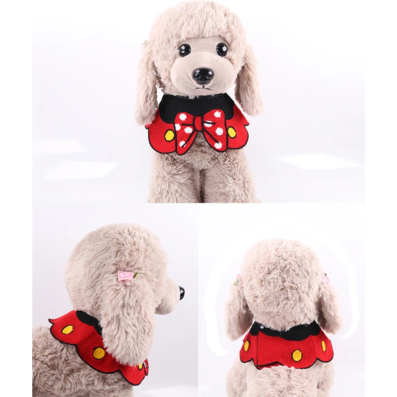 Бандана нагрудник для кошек и собак Регулируемый шарф ошейник с милым сердцем