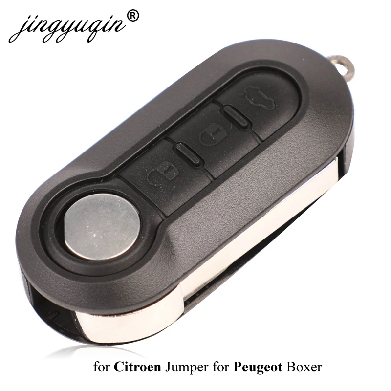 Jingyuqin 3 кнопки дистанционного флип складной брелок оболочка для Citroen Jumper Fit Peugeot Boxer