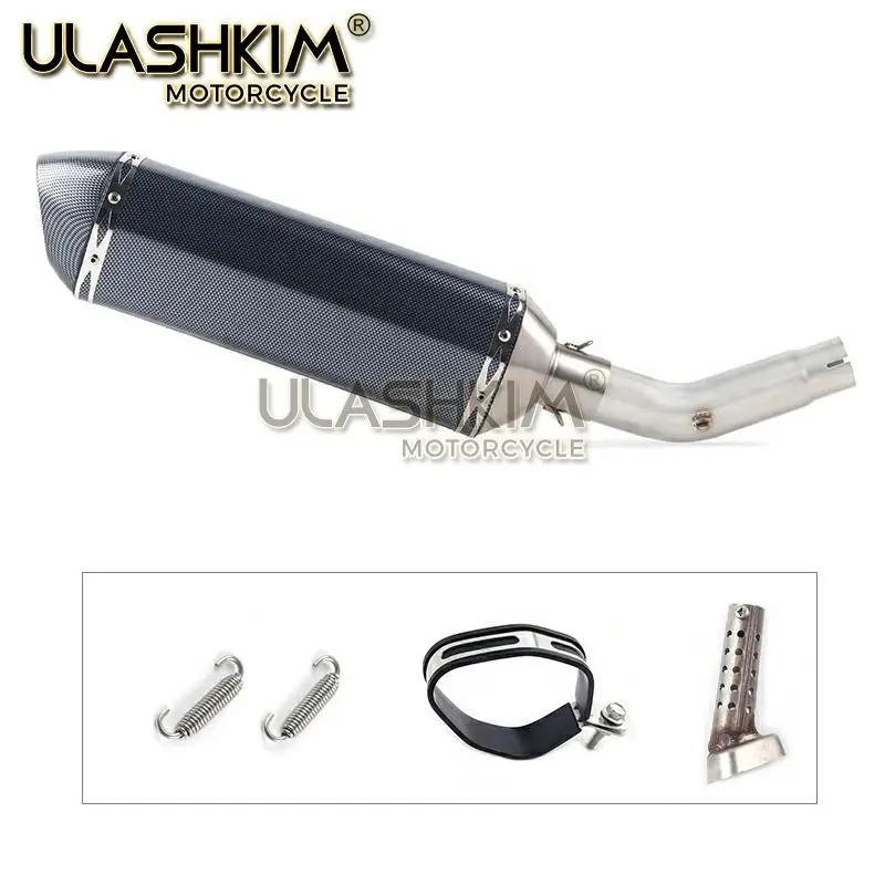 

Motorcycle Full System Exhaust Muffler Escape DB-Killer Modified Middle link Pipe Tube Slip On For Suzuki GSR750 GSR 750