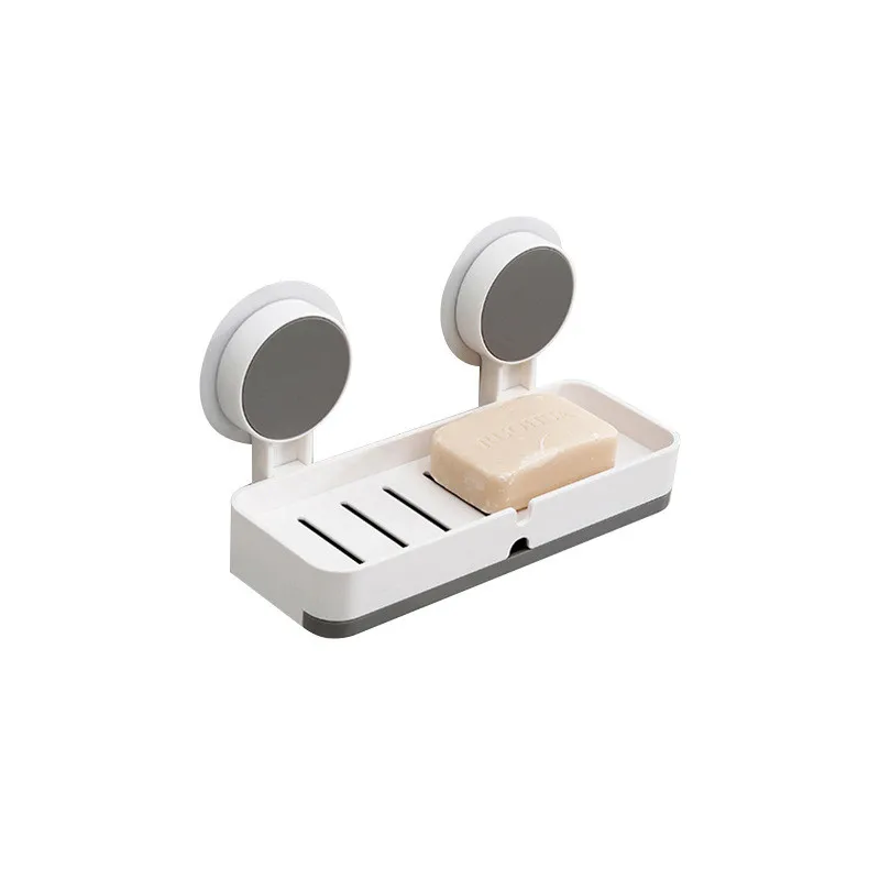 

Soap Dishes Drain Wall Mounted Soap Sponge Holder Storage Rack Bathroom Organizer Soap Draining Holder Kitchen Hanging Soap Box