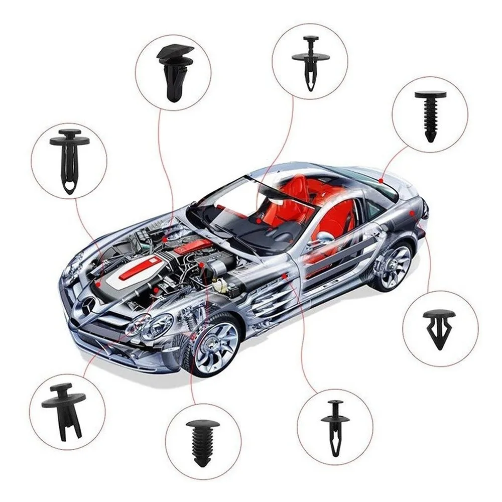 

New 415 Pcs Car Retainer Panel Bumper Fastener Clips Kit Fastener Auto Push Pin Rivets Set Bumper Door Trim Panel Clips for Ford