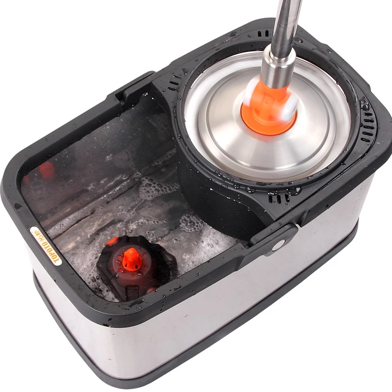 Вращающаяся швабра ведро из нержавеющей стали для швабр двойной подметает пол