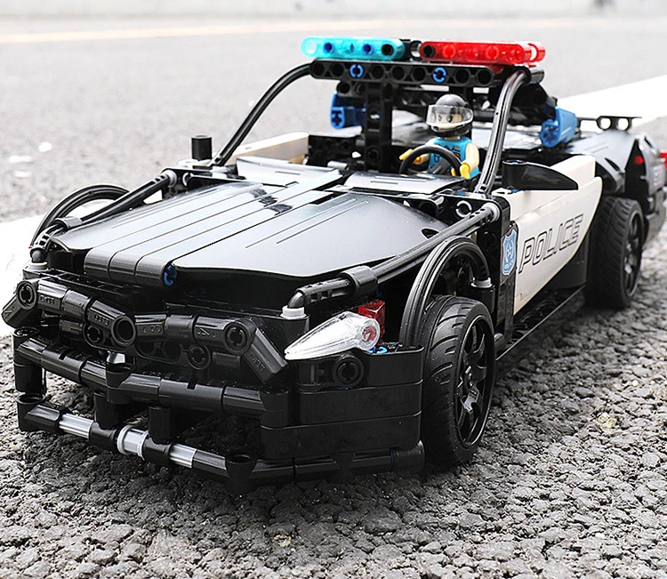 

radio 2.4Ghz remote control america police super muscle sport car Technical block Ford mustang gt model bricks rc toy collection