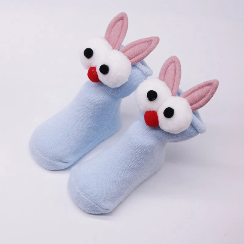 Теплые Зимние флисовые плотные носки для маленьких девочек мягкие милые детские
