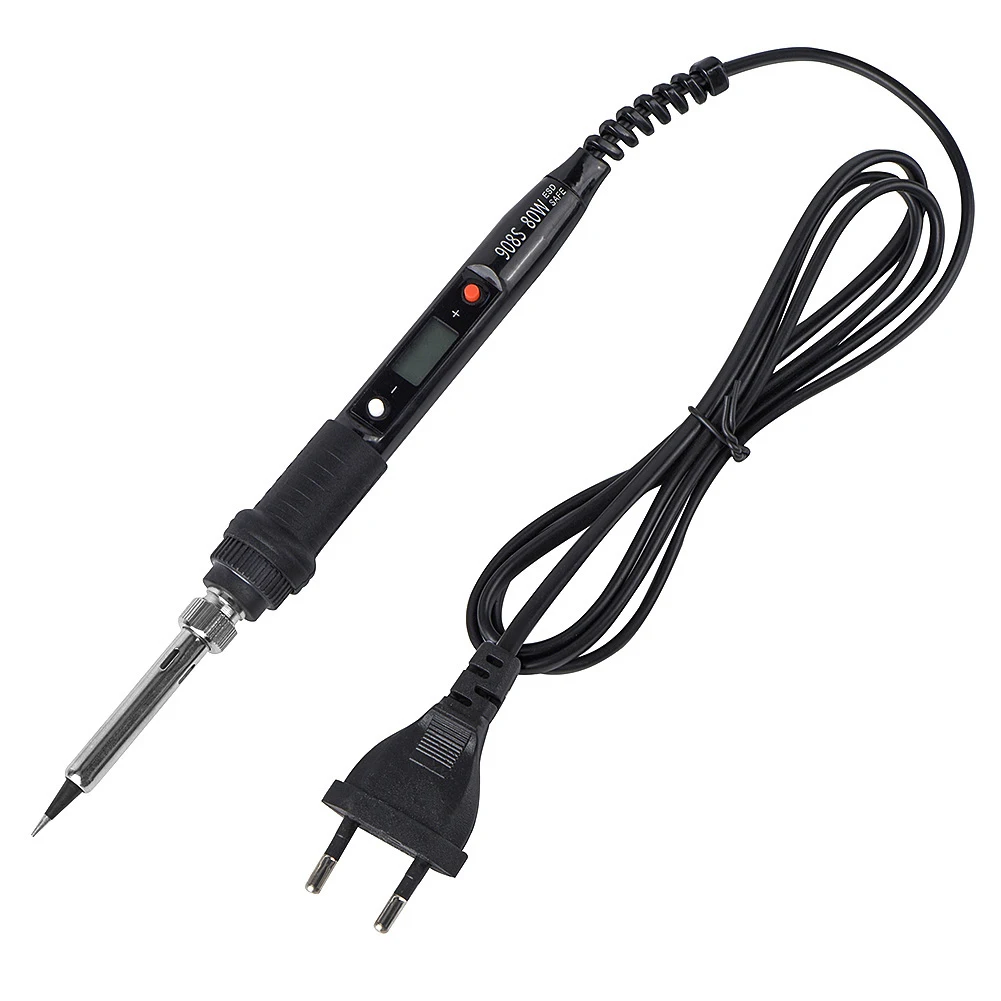 

80W Soldering Iron LCD Digital Electric Welding Tools Constant Temperature Black/Red VC