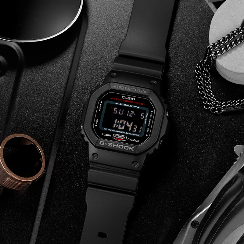 Оптическими зумом Casio Часы G SHOCK коллекция моды Square электронные часы DW 5600HR