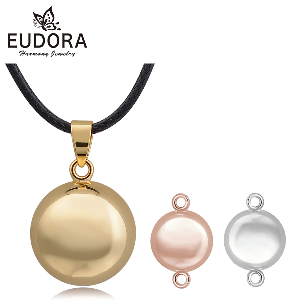 

Eudora Harmony Ball Mix Style Angel Caller Chime Sound Bola Ball Pendant Bracelet for Pregnant Women baby Gift Charm DIY Jewelry