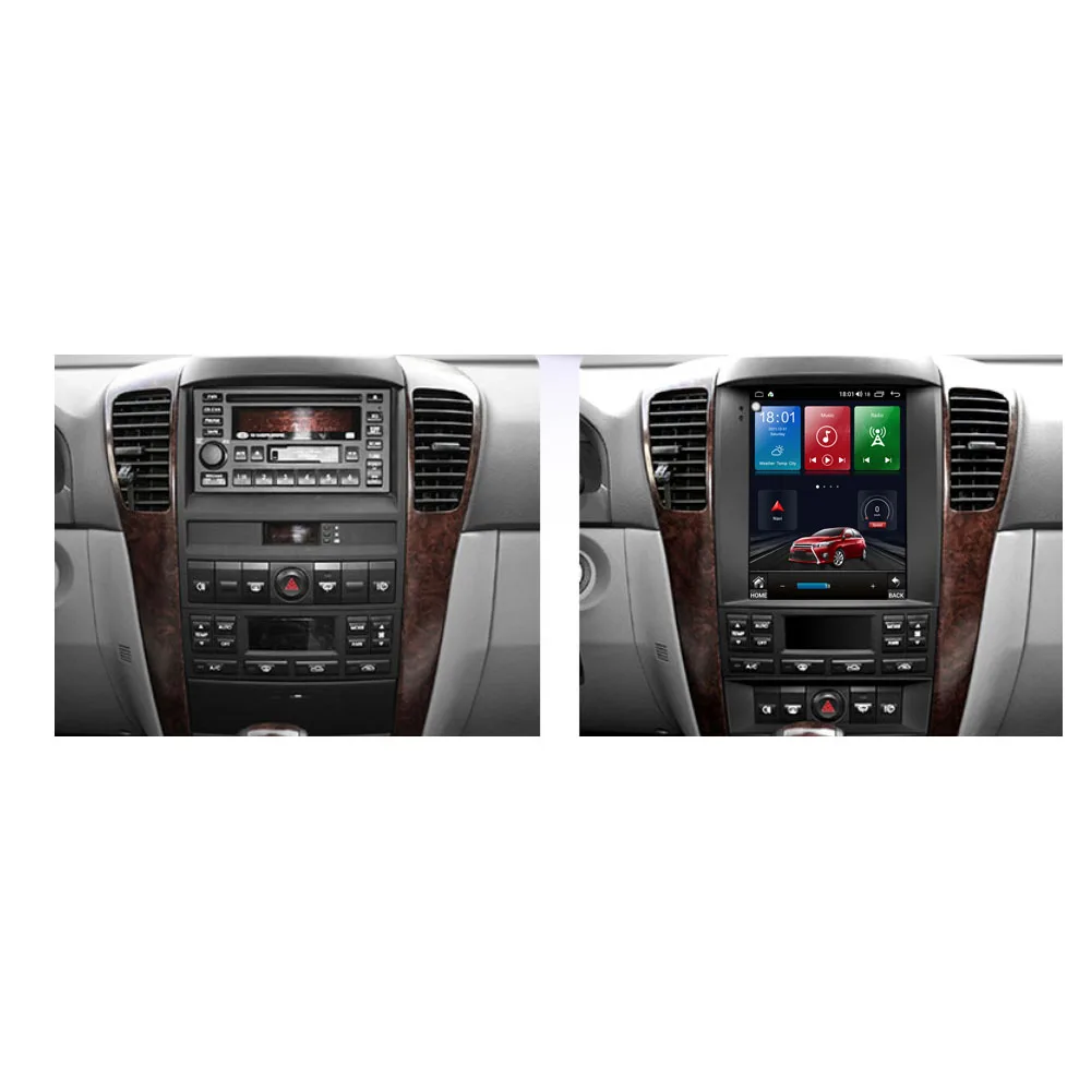 Runningnav для Kia Sorento 2002 2003 2004 2005 2006 Tesla Тип Android автомобильное радио мультимедийный