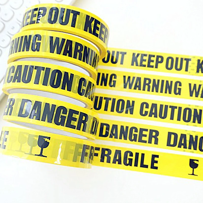

1 Roll 25m Warning Tape Danger Caution Barrier Remind Work Safety Adhesive Tapes DIY Sticker For Mall Store School