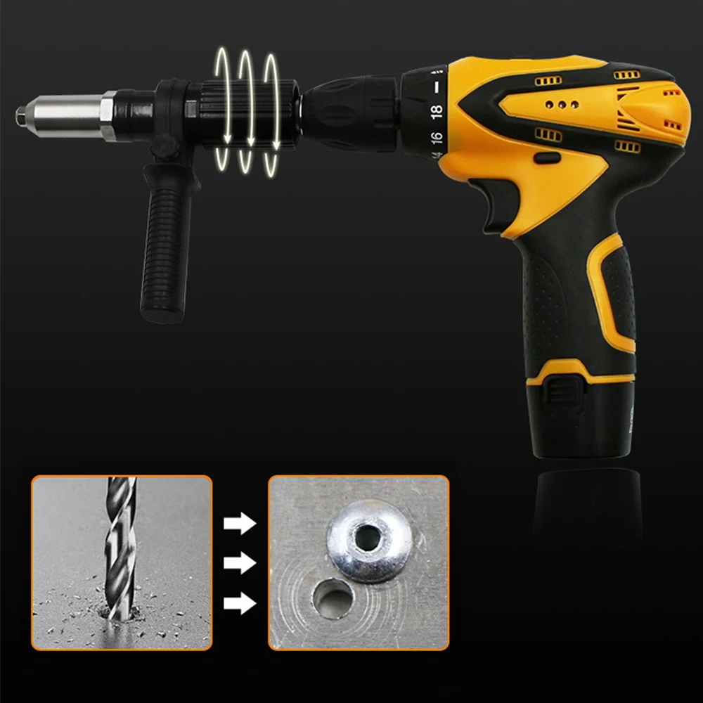 

Electric Rivet Nut Gun Drill Riveting Core Pull Tool Attachments Cordless Riveting Drill Joint Adapter Riveter Insert Nut Tools