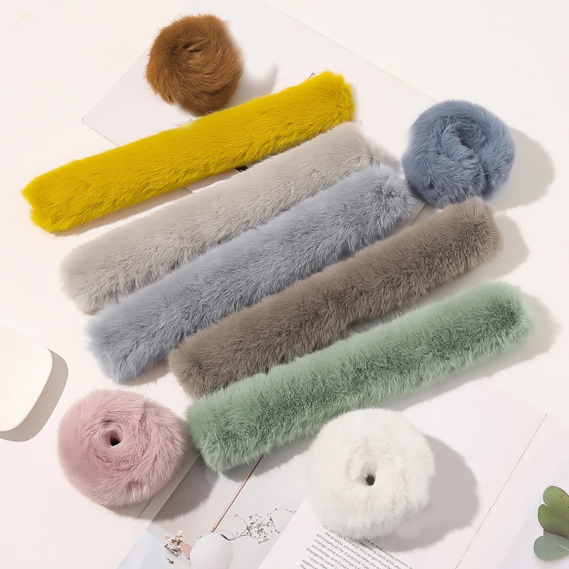 

Faux Rabbit Fur Elastic Scrunchies Hair Rope Sweet Candy Color Plush Ponytail Holder Hair Accessories Hair Bands Furry Hair Ring