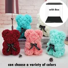 Горячая Распродажа 25 см мыльный пенопласт медведь розы Тедди медведь Роза искусственный Новогодний подарок для женщин День Святого Валентина Рождество