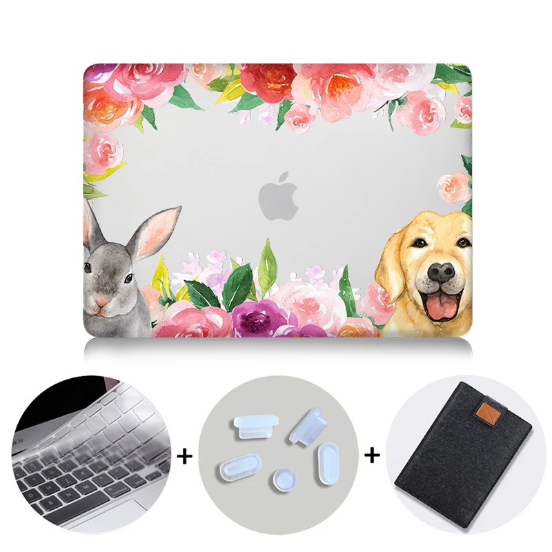 Чехол для ноутбука MTT с изображением цветов животных для Macbook Air Pro retina 11 12 13 15 Touch bar, чехол для macbook Pro 13 15 дюймов A1989 A1990 - Цвет: MB12