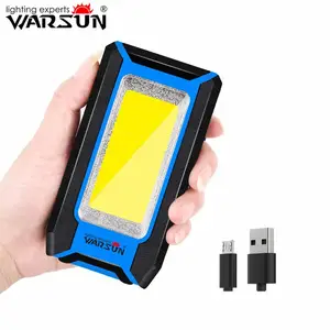 warsun y39 emergency car repairing 10w led worklight rechargeable with magnetic base and phone charging power bank free global shipping