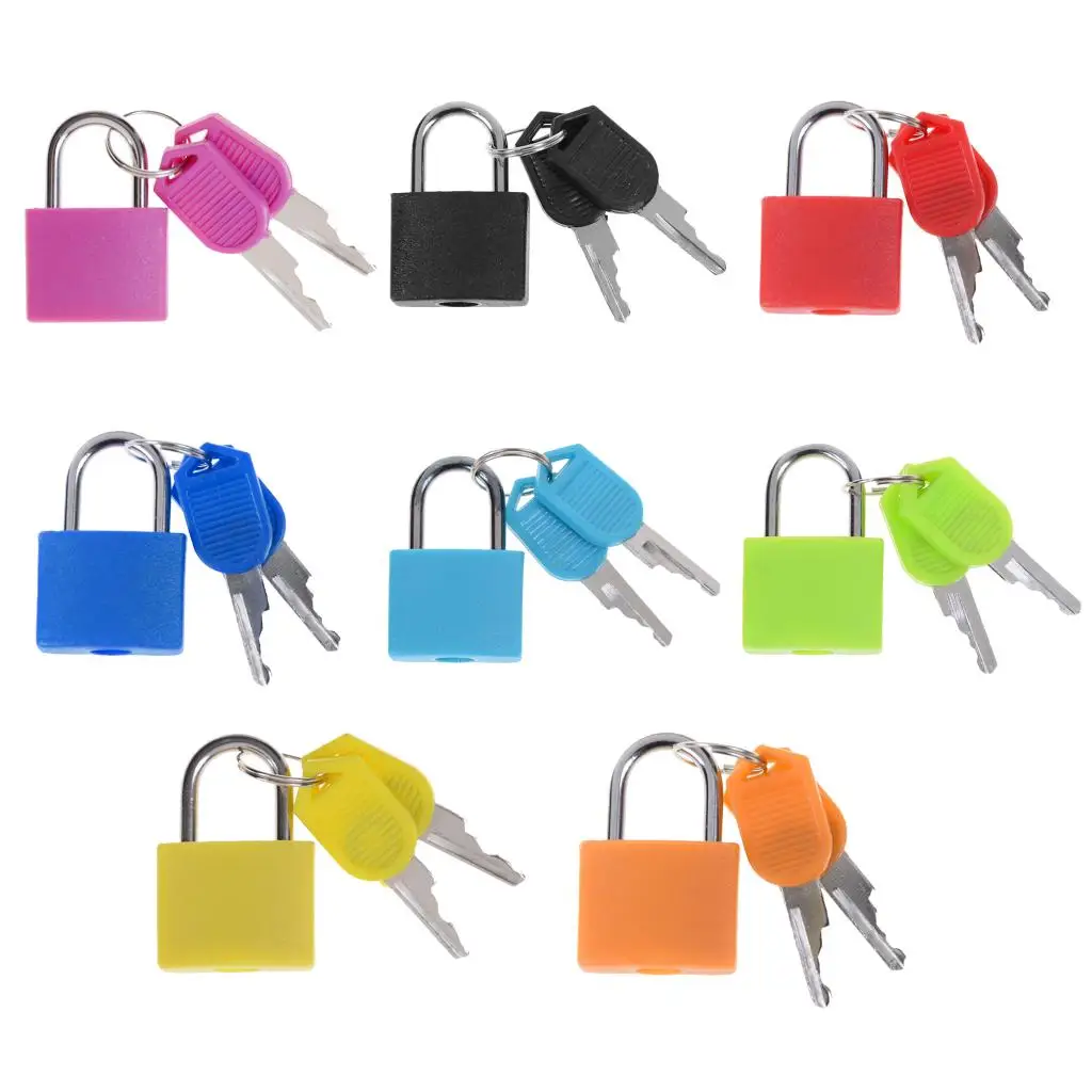 

1 комплект мини-замок с ключом блокировки многоцветный прочный охранный замок w/ 2 Ключи