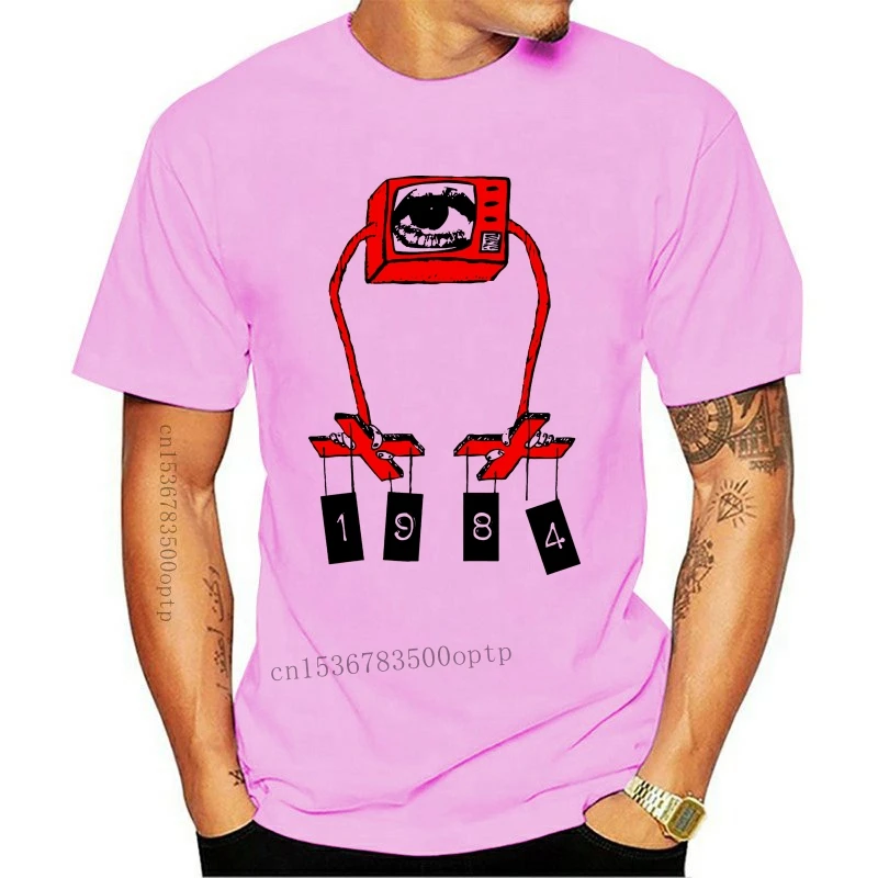 

New George Orwell 1984 T-Shirt, 2021 Fashion Short Sleeve Printed Round Men Cheap Price Custom Made T Shirts