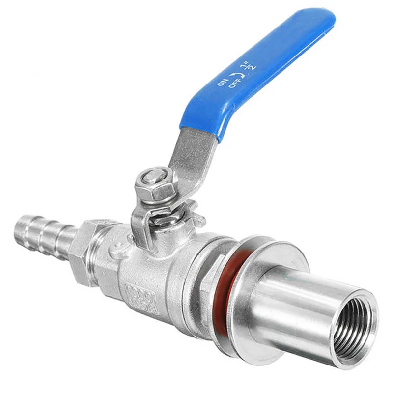 

1/2 Inch Stainless Steel Weldless Ball Valve Kit Beer Barrel Valve For Beer Kettle Pot Durable Home Supplies