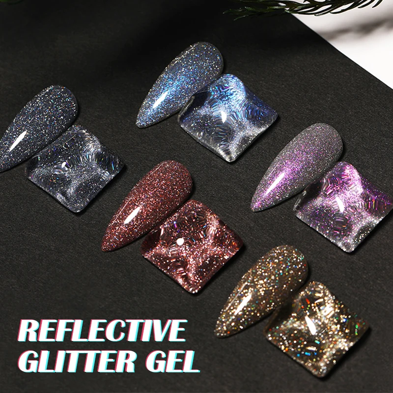 Светоотражающий Гель-лак BORN PRETTY для ногтей Радужный блестящий эффект Auroras