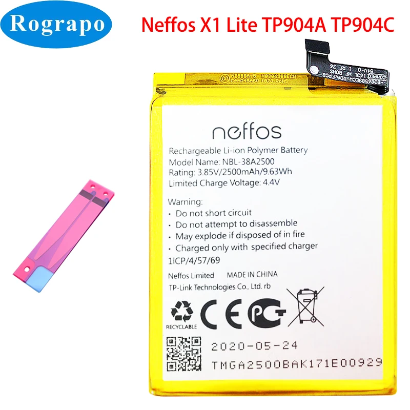 Новый оригинальный аккумулятор 2500 мАч для планшетов TP-Link Neffos X1 Lite TP904A TP904C