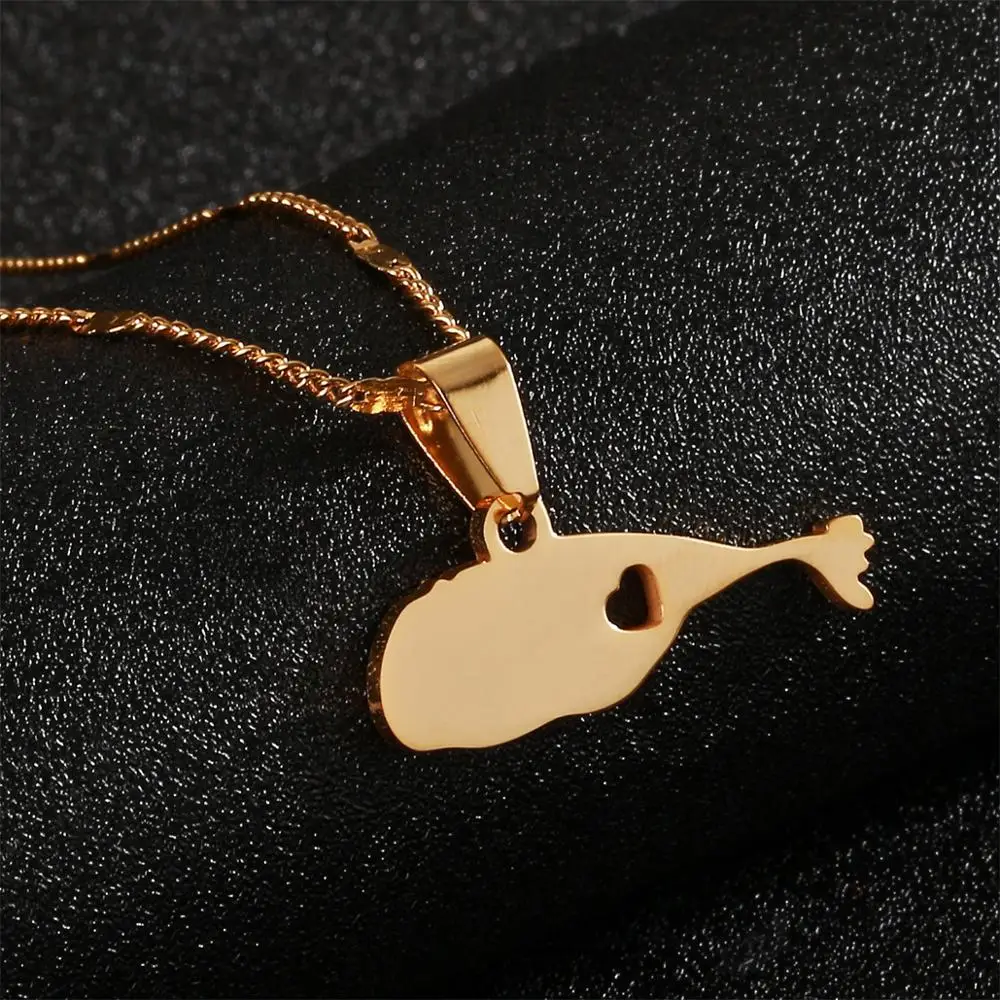 Ожерелья из нержавеющей стали с подвеской в виде карты Федерации св. Китс и