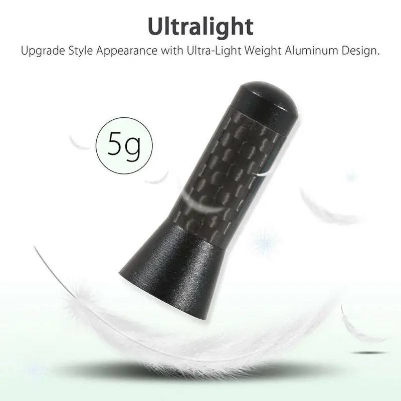 2019 черный алюминий 1 4 &quotStubby углеродного волокна автомобиля AM/FM радио антенна +