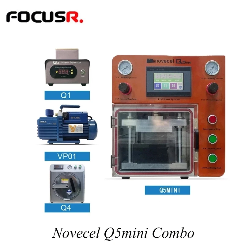 

Novecel Q5mini edge Screen OCA Laminating Machine With Bubble Machine Vacuum Pump Screen Separator Mobile phone Repair Tool Sets