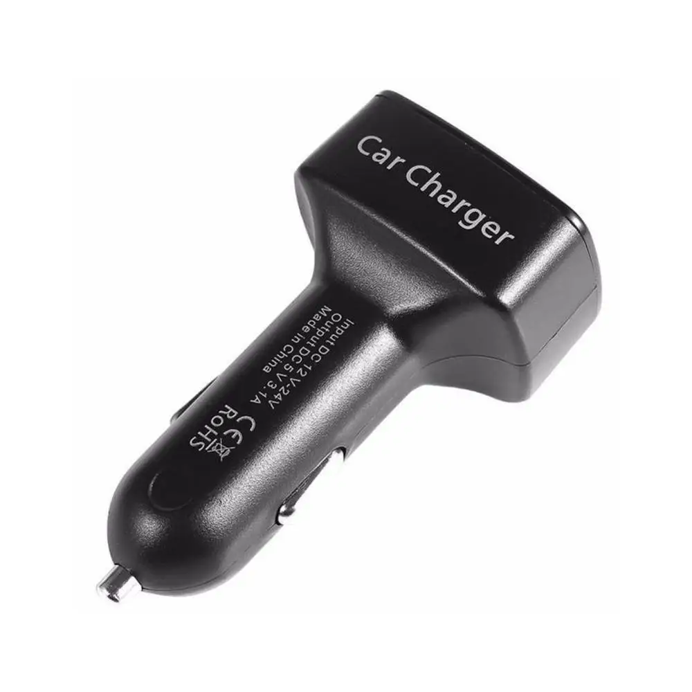 Автомобильное зарядное устройство 4 в 1 с двумя USB-портами для быстрой зарядки