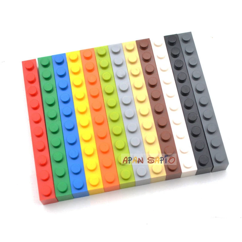 

100PCS 1x10 Dots DIY Building Blocks Thick Figures Bricks Educational Creative Size Compatible With 6111 Toys for Children